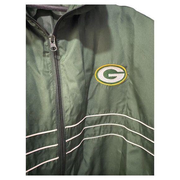 Green Bay Packers NFL Reebok Team Apparel Windbreaker Men’s Jacket Size XL euc - Picture 3 of 5